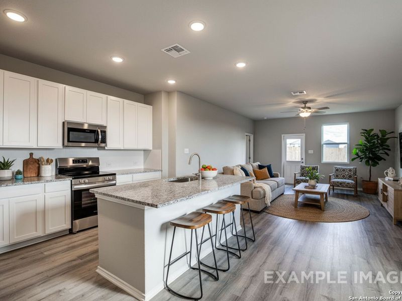 Furnished interior view inside a new home in Agave, San Antonio (Image 13).