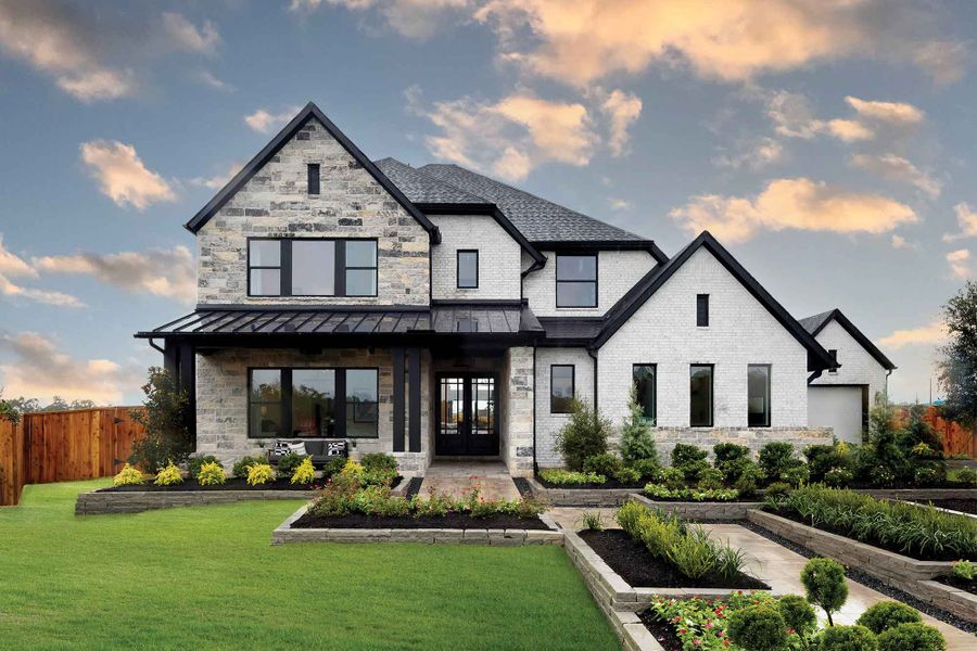 Representative exterior photo of a completed home built from the The Mozart by David Weekley Homes in Briarley, Montgomery, TX (Image 1). Representative exterior photo of a completed home built from the The Mozart by David Weekley Homes in Briarley, Montgomery, TX (Image 1).