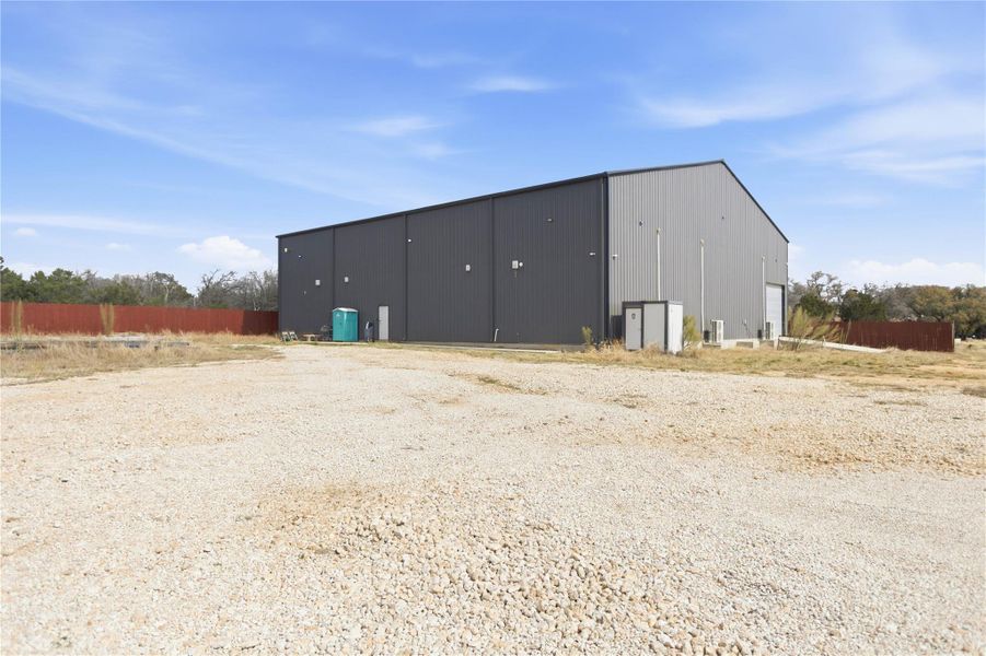 View of pole building