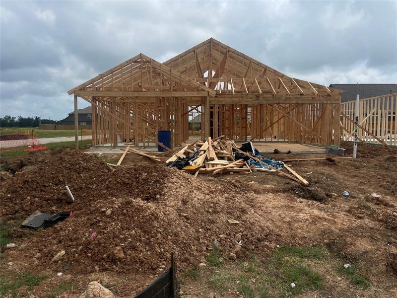 In-progress construction of a new home in Trails at Woodhaven, La Marque, TX (Image 19). In-progress construction of a new home in Trails at Woodhaven, La Marque, TX (Image 19).