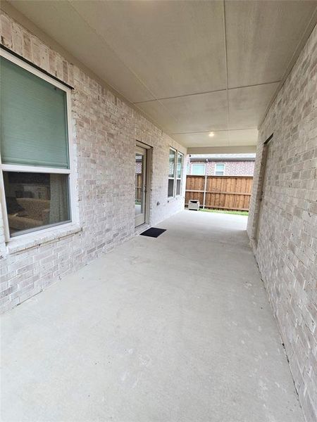 Large covered patio.