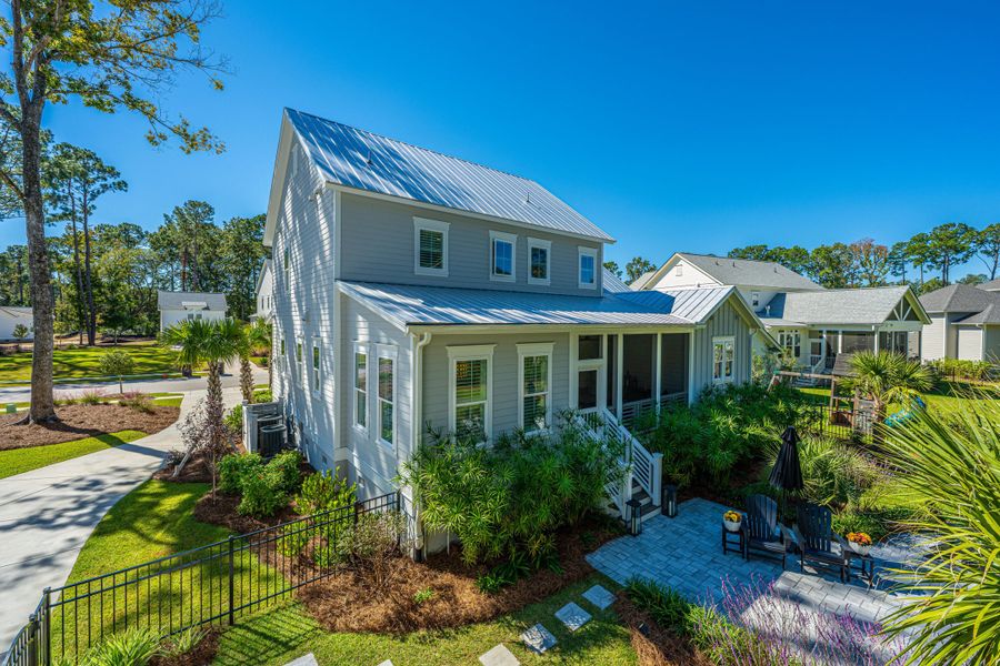 Exterior details and patio area of a home in Carolina Park: Riverside, Mount Pleasant (Image 21).