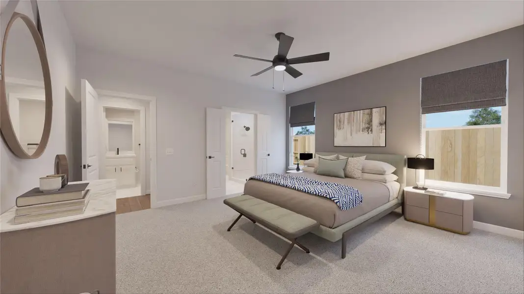 Furnished interior view inside a new home in The Porch at Du Pre, Buda (Image 5).