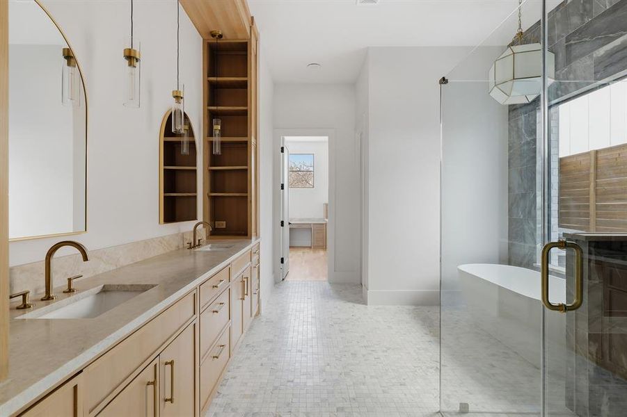 Furnished interior view inside a new home in , Dallas (Image 12).