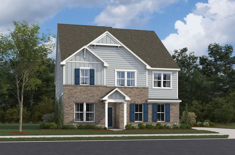 Representative exterior photo of a completed home built from the Tucker Ii by Beazer Homes in Acacia, Cumming, GA (Image 2).