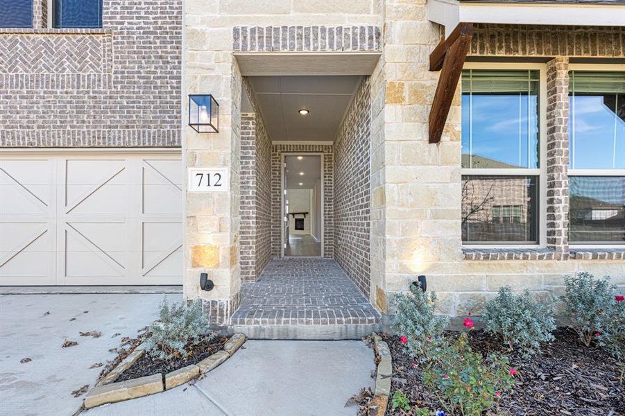 Exterior details and patio area of a home in Union Park Classic 60, Little Elm (Image 4). Exterior details and patio area of a home in Union Park Classic 60, Little Elm (Image 4).