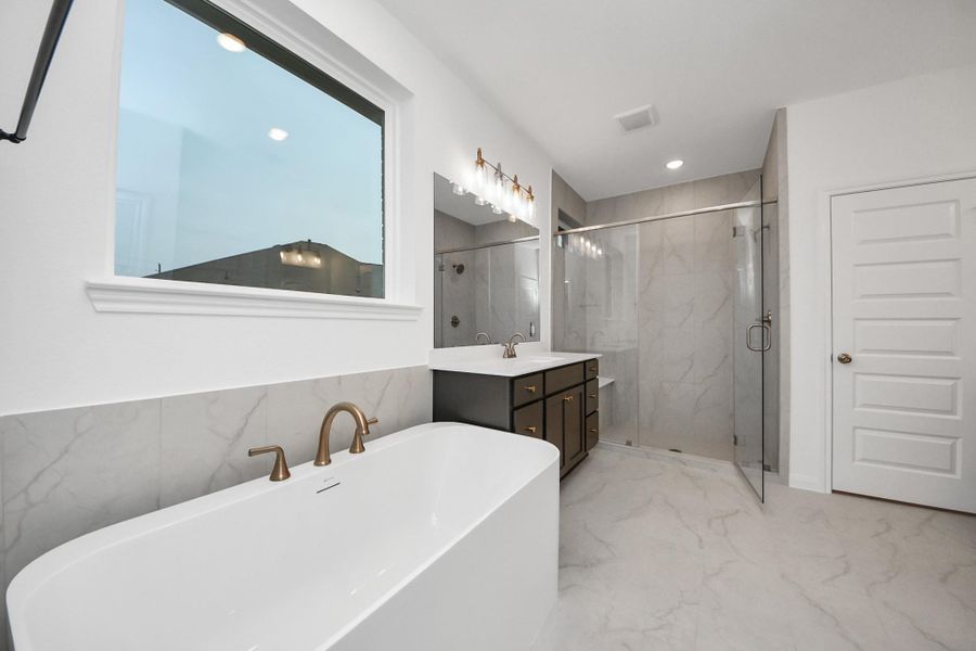 Furnished interior view inside a new home in Elyson, Katy (Image 8).