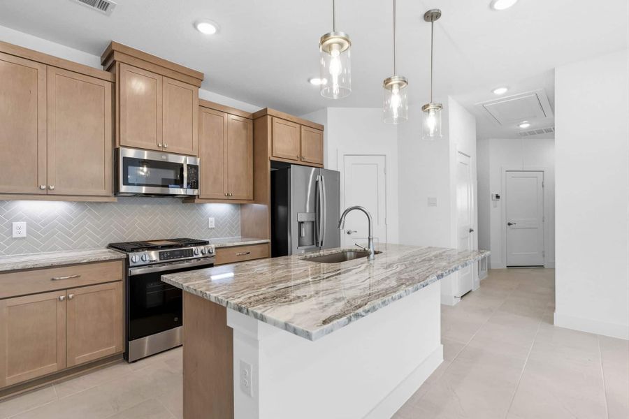 Furnished interior view inside a new home in Meridiana, Manvel (Image 7).