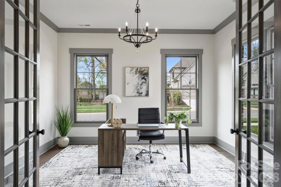 Office with French Doors Office with French Doors