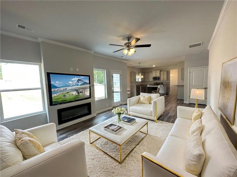 Furnished interior view inside a new home in , Dallas (Image 4).