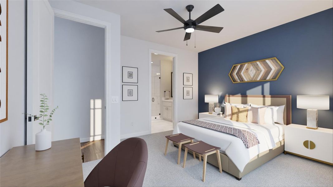 Furnished interior view inside a new home in The Porch at Du Pre, Buda (Image 11). Furnished interior view inside a new home in The Porch at Du Pre, Buda (Image 11).