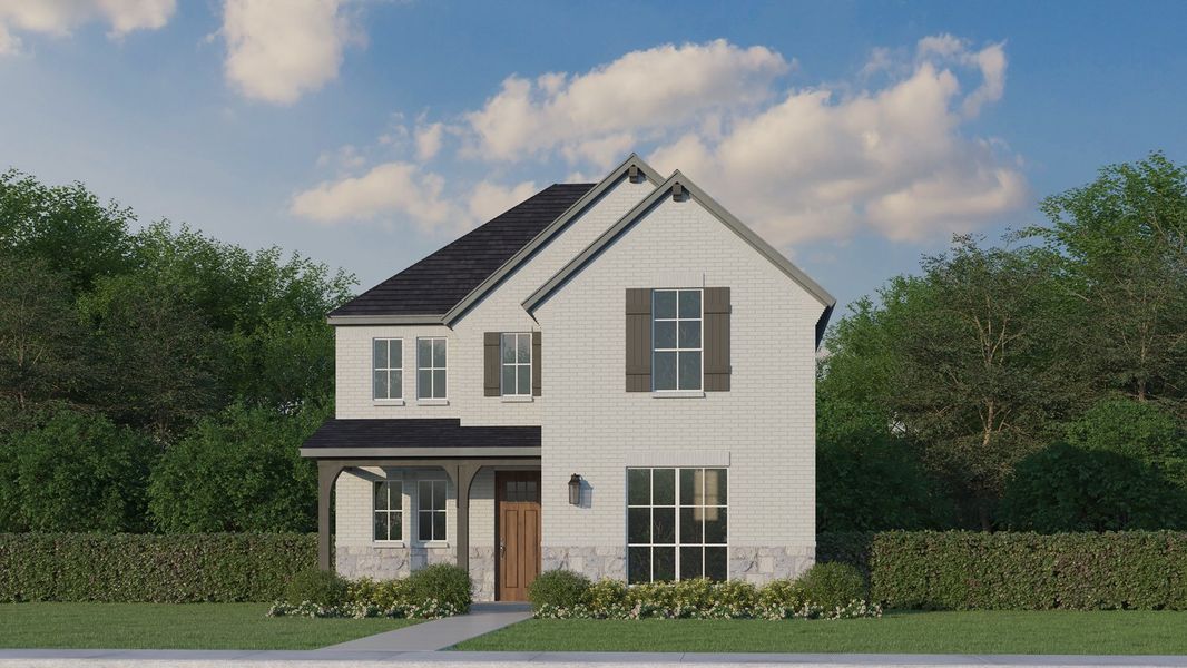 Plan 1462 Elevation D w/ Stone