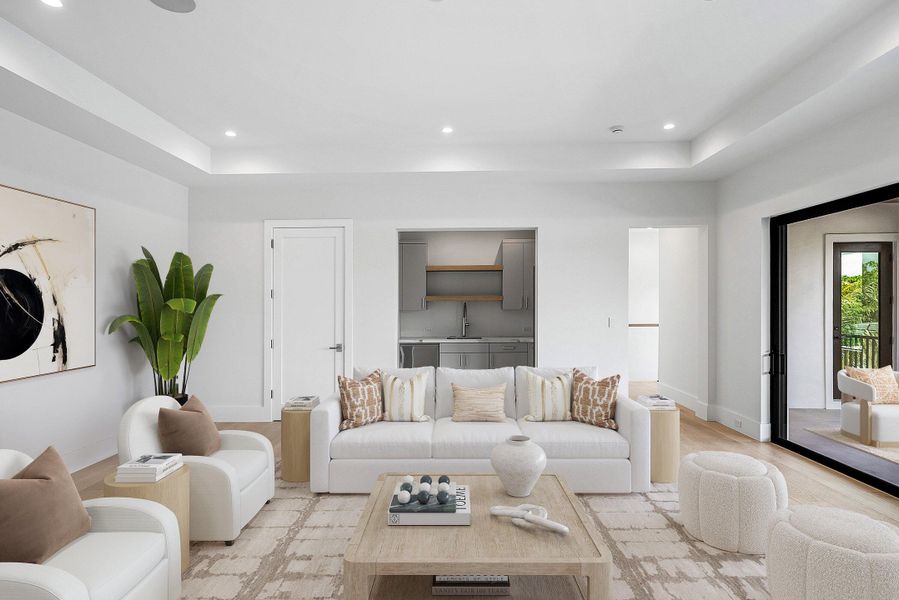 Loft with Wet Bar - Virtually Staged