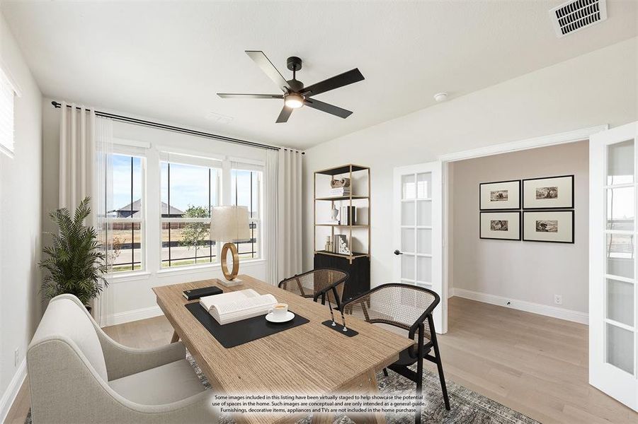 Furnished interior view inside a new home in Parks at Panchasarp Farms 65, Burleson (Image 6). Furnished interior view inside a new home in Parks at Panchasarp Farms 65, Burleson (Image 6).