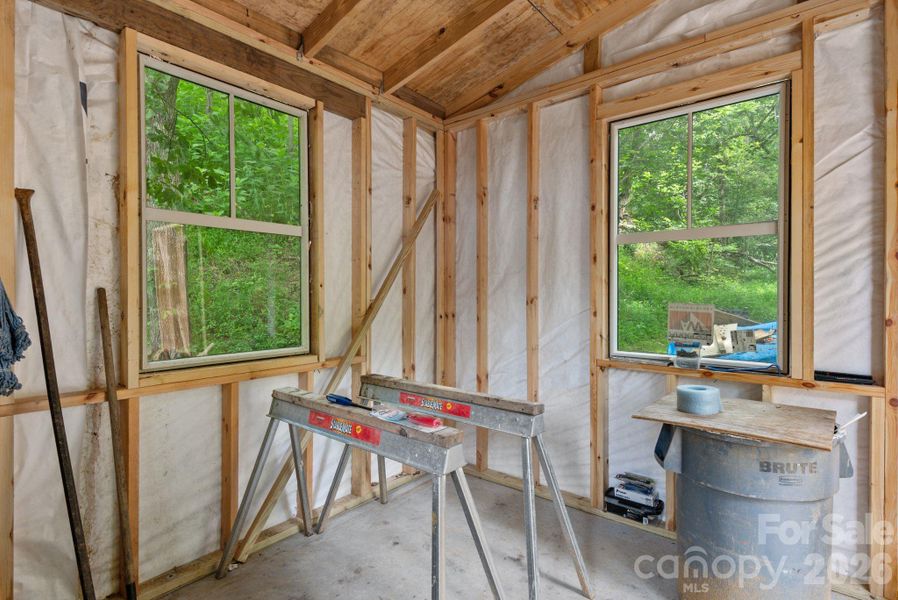 4 windows in shed