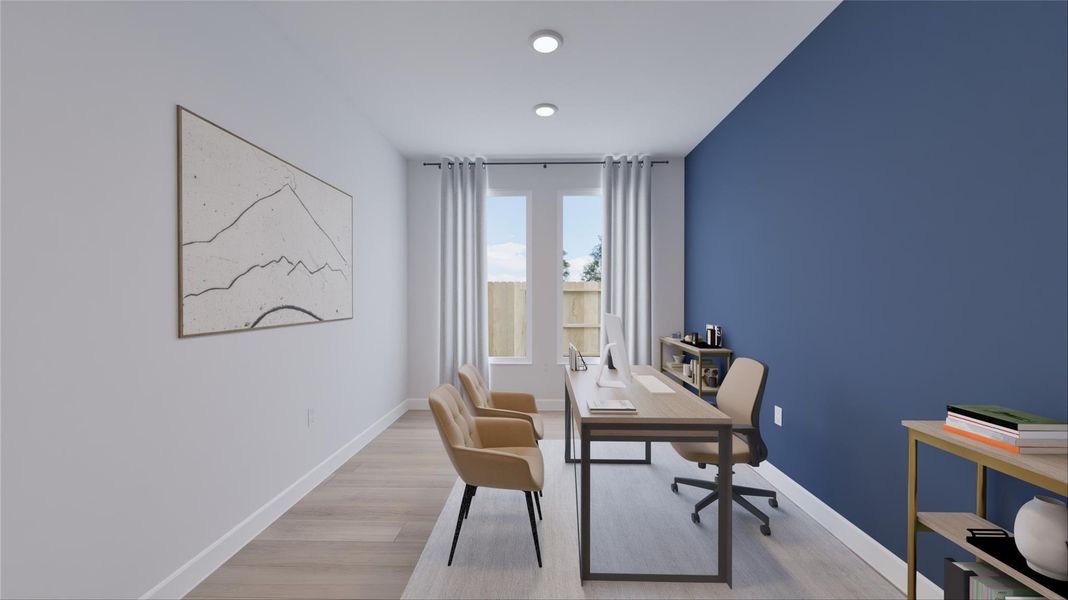 Furnished interior view inside a new home in Oakberry Trails, Waller (Image 21).