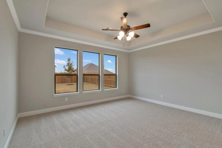 Primary Bedroom | Concept 3218 at Villages of Walnut Grove in Midlothian, TX by Landsea Homes