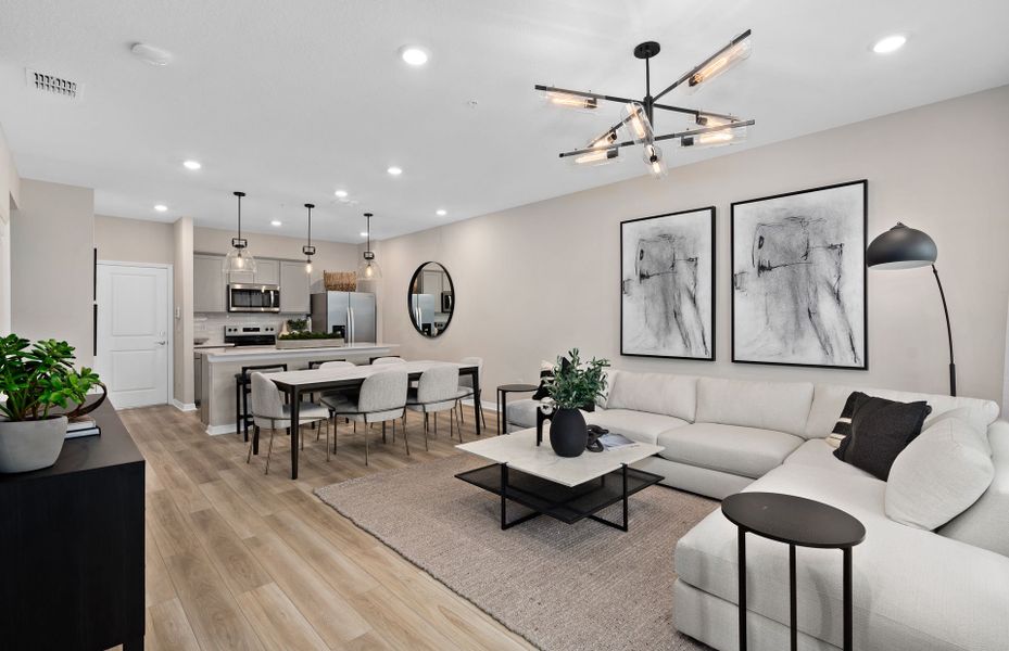 Furnished interior view inside a new home in EverBe, Orlando (Image 3).