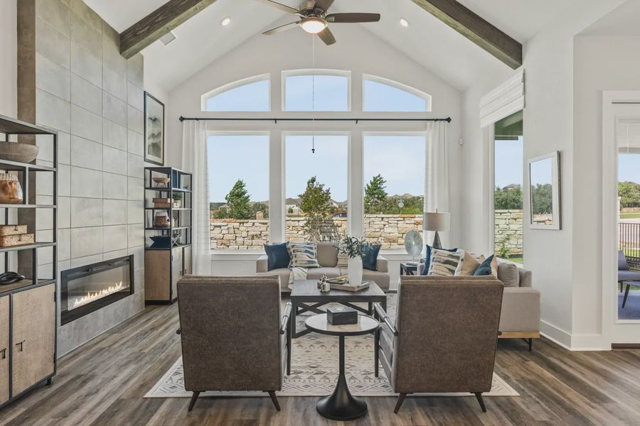 Representative furnished interior of a home built from the Mia by Chesmar Homes in Meyer Ranch, New Braunfels (Image 5).