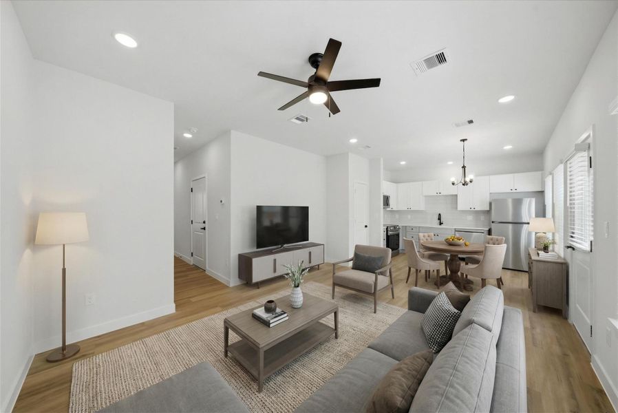 Furnished interior view inside a new home in , Houston (Image 10).
