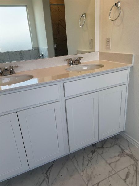 Main Bathroom with dual sinks Main Bathroom with dual sinks
