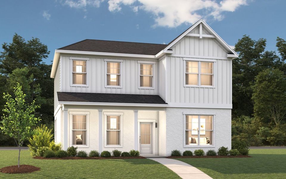 Representative exterior photo of a completed home built from the The Lamonte by Stanley Martin Homes in Compass Pointe, Apollo Beach, FL (Image 6).