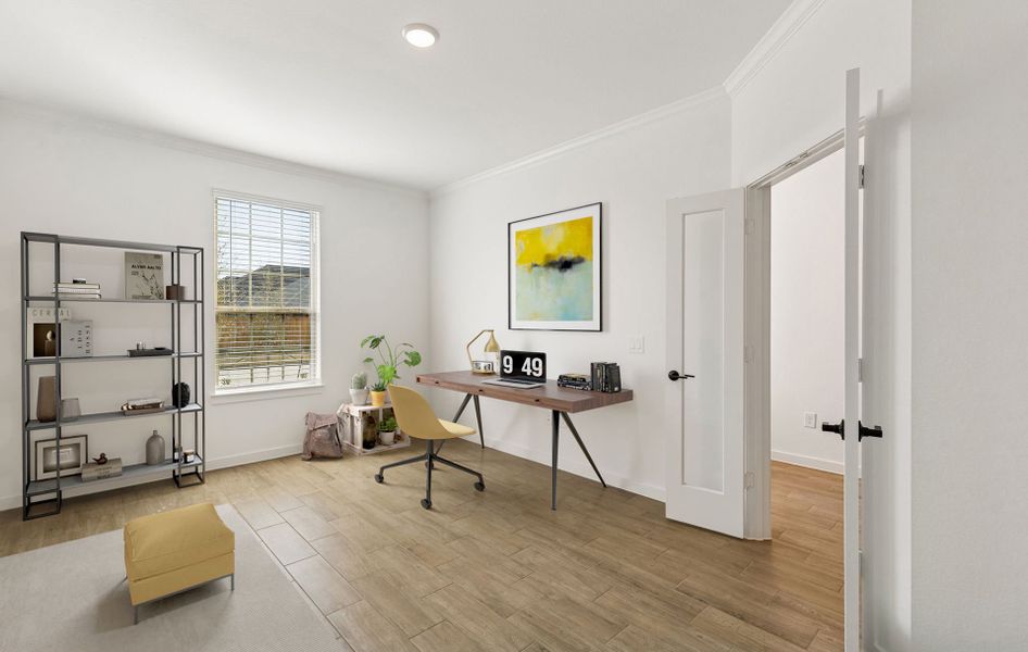 Furnished interior view inside a new home in Mavera, Conroe (Image 12).