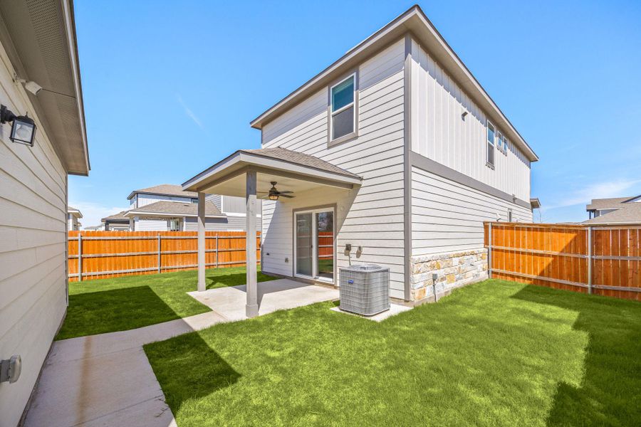 Exterior details and patio area of a home in , Round Rock (Image 3).