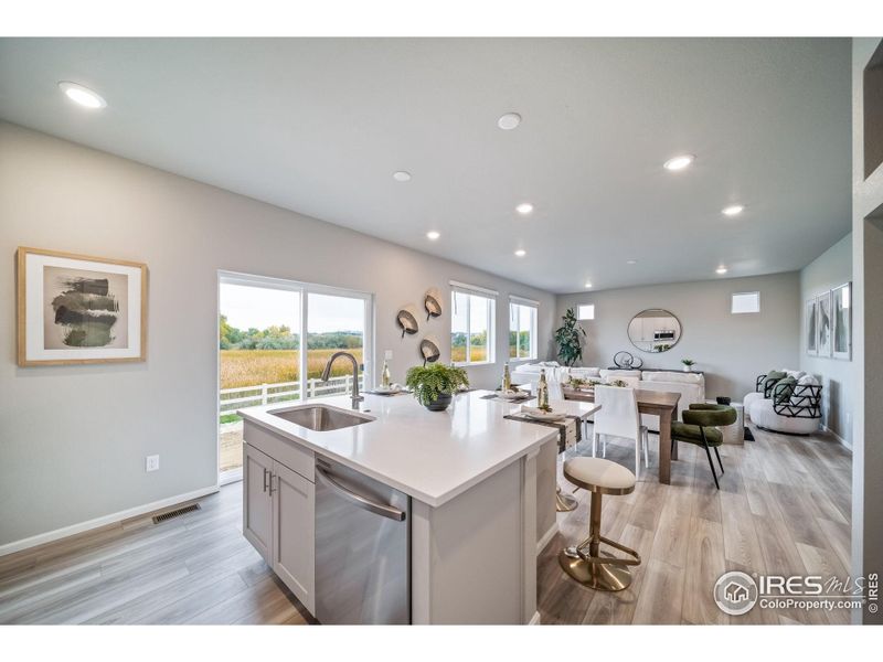 Furnished interior view inside a new home in Thompson River Ranch, Johnstown (Image 20).