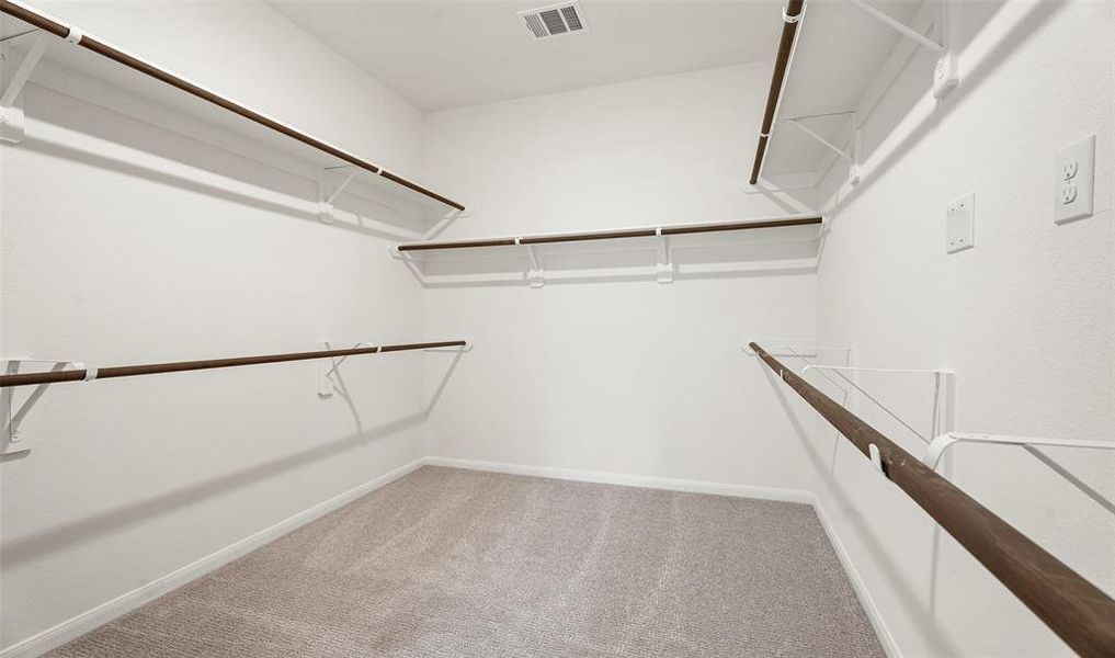 Huge owner's walk-in closet (*Photo not of actual home and used for illustration purposes only.)