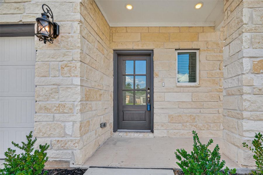 Exterior details and patio area of a home in Mavera, Conroe (Image 2). Exterior details and patio area of a home in Mavera, Conroe (Image 2).