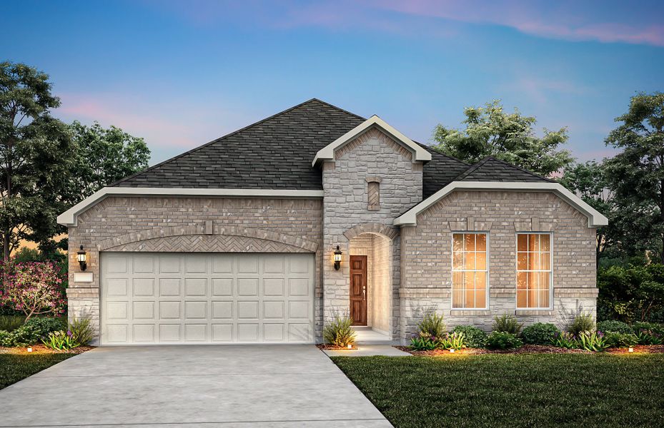 Representative exterior photo of a completed home built from the Parker by Pulte Homes in Whitewing Trails, Princeton, TX (Image 1). Representative exterior photo of a completed home built from the Parker by Pulte Homes in Whitewing Trails, Princeton, TX (Image 1).