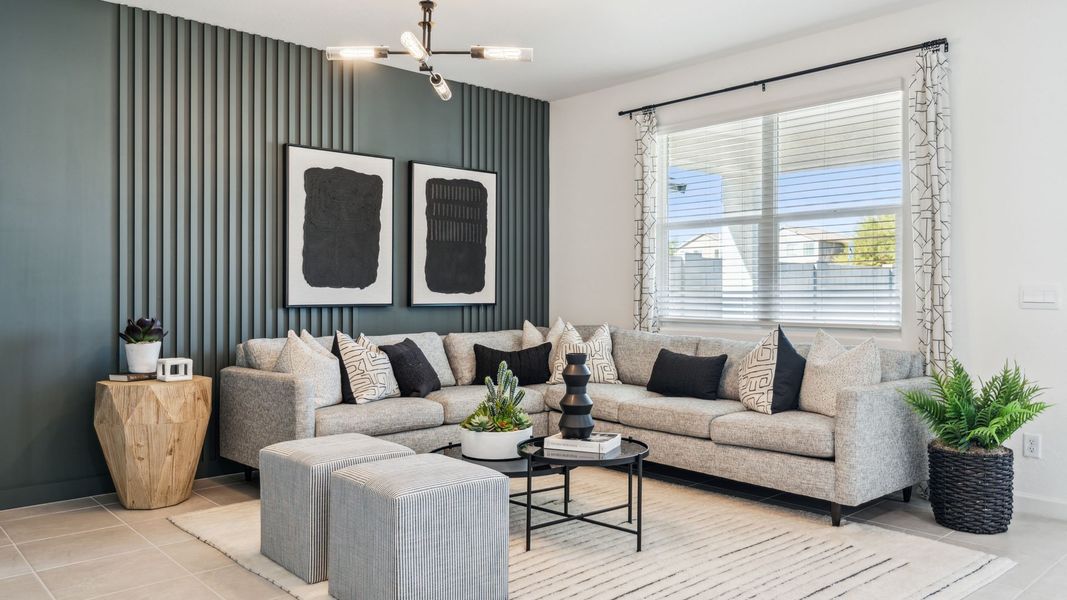 Furnished interior view inside a new home in Desert Moon Estates, Buckeye (Image 9).