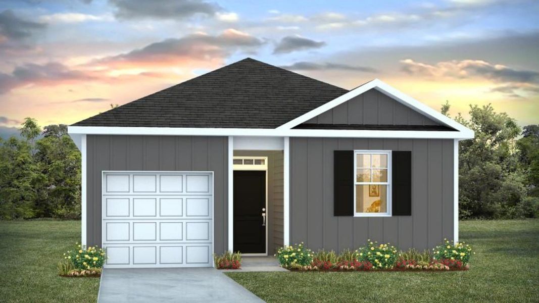 Representative exterior photo of a completed home built from the HELENA by D.R. Horton in Settlement at Salamander, North Charleston, SC (Image 3).