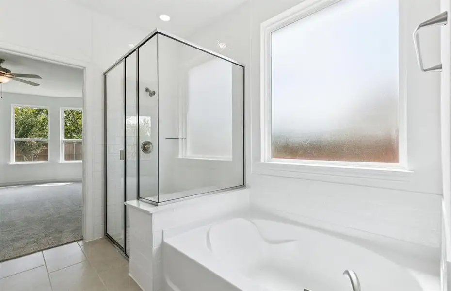 Owner's bath with tub and shower Owner's bath with tub and shower