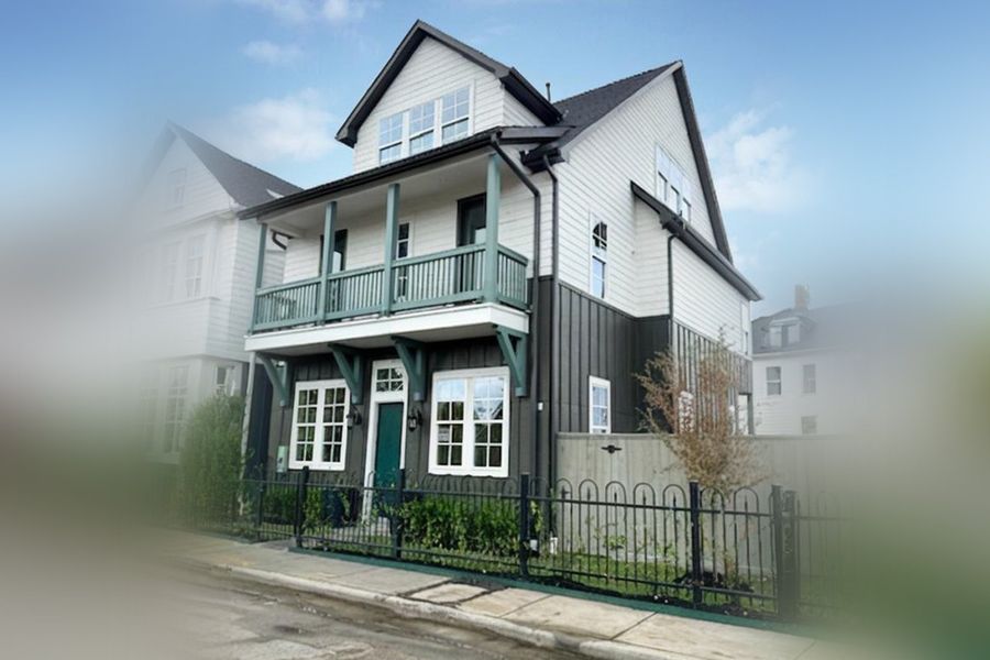 Front exterior of a new home in Eastwood Green, Houston, TX, highlighting curb appeal (Image 1). Front exterior of a new home in Eastwood Green, Houston, TX, highlighting curb appeal (Image 1).