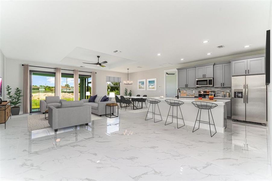 Furnished interior view inside a new home in , Lehigh Acres (Image 18).