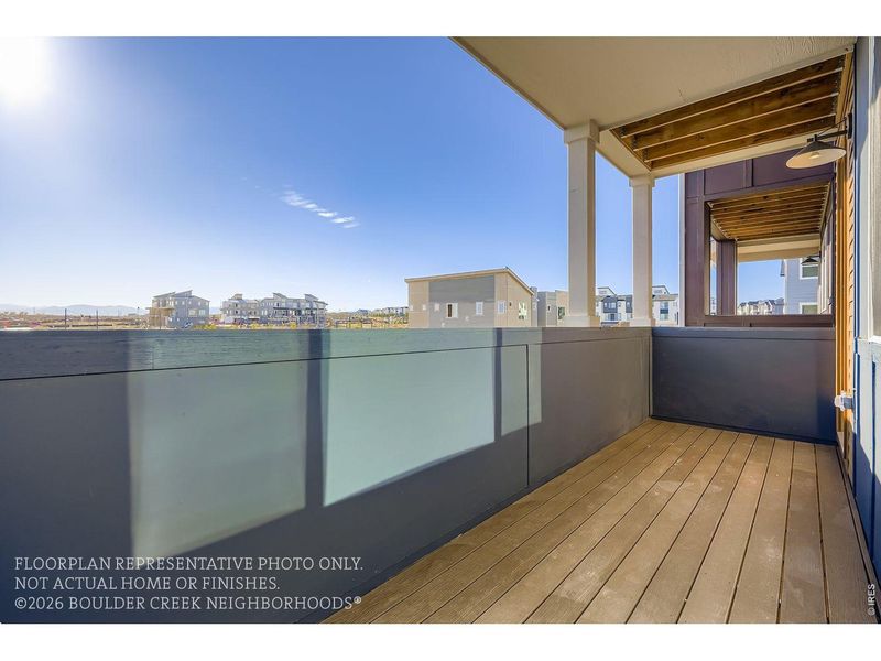 Exterior details and patio area of a home in Baseline, Broomfield (Image 24).