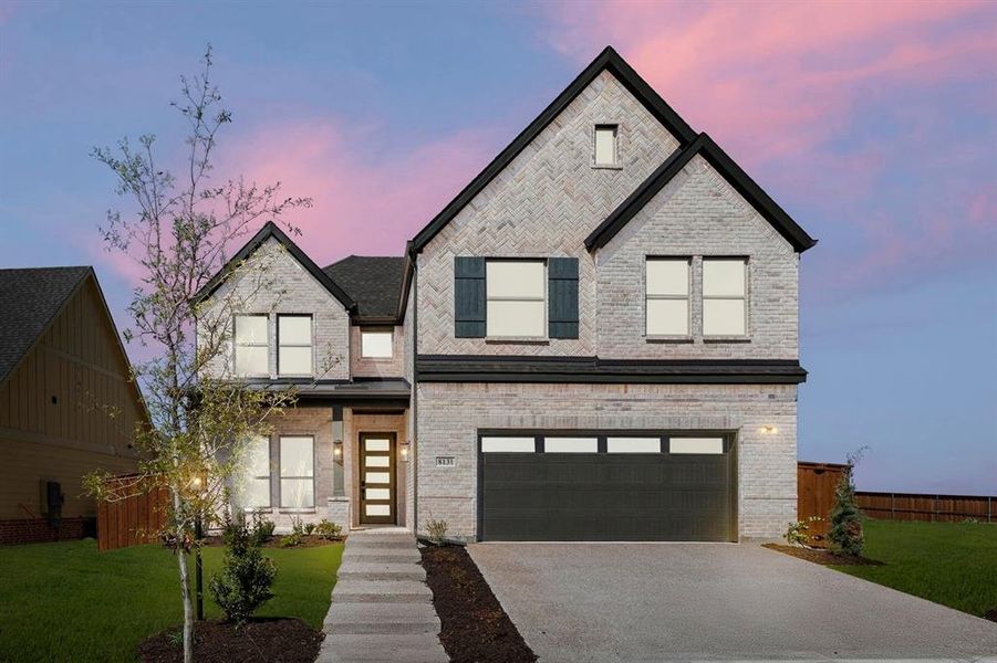 Front exterior of a new home in Inspiration, Lucas, TX, highlighting curb appeal (Image 25).