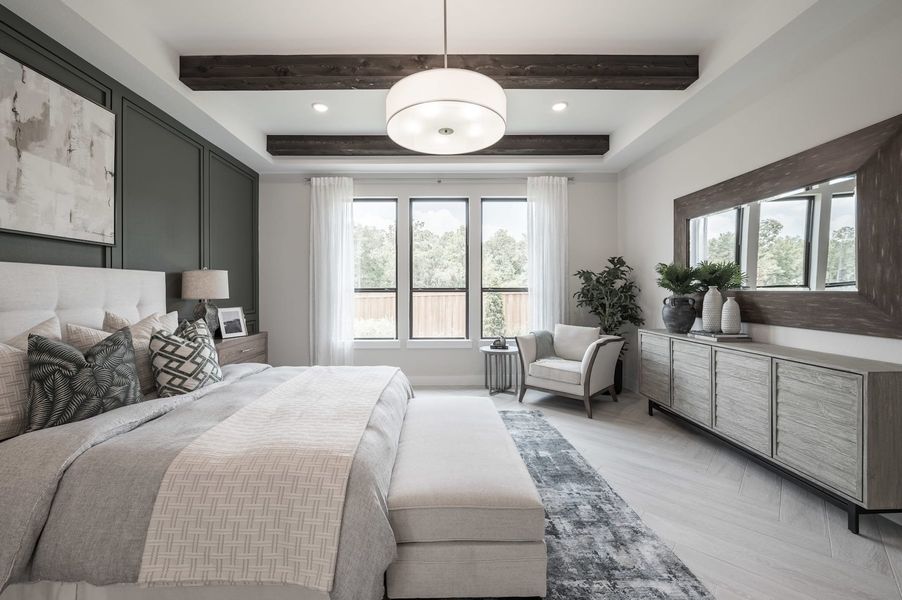 Representative furnished interior of a home built from the Carignan by Tri Pointe Homes in Woodson’s Reserve, Spring (Image 9).