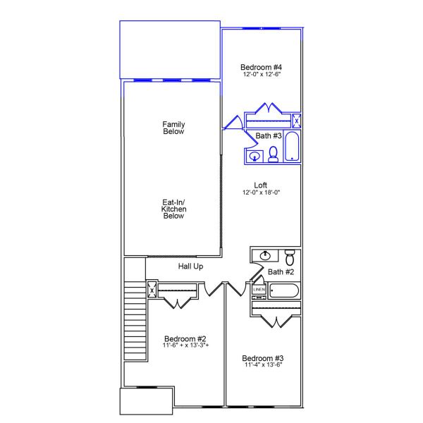 2D floor plan layout of this home in Bally Castle, Murrells Inlet, SC (Image 4).