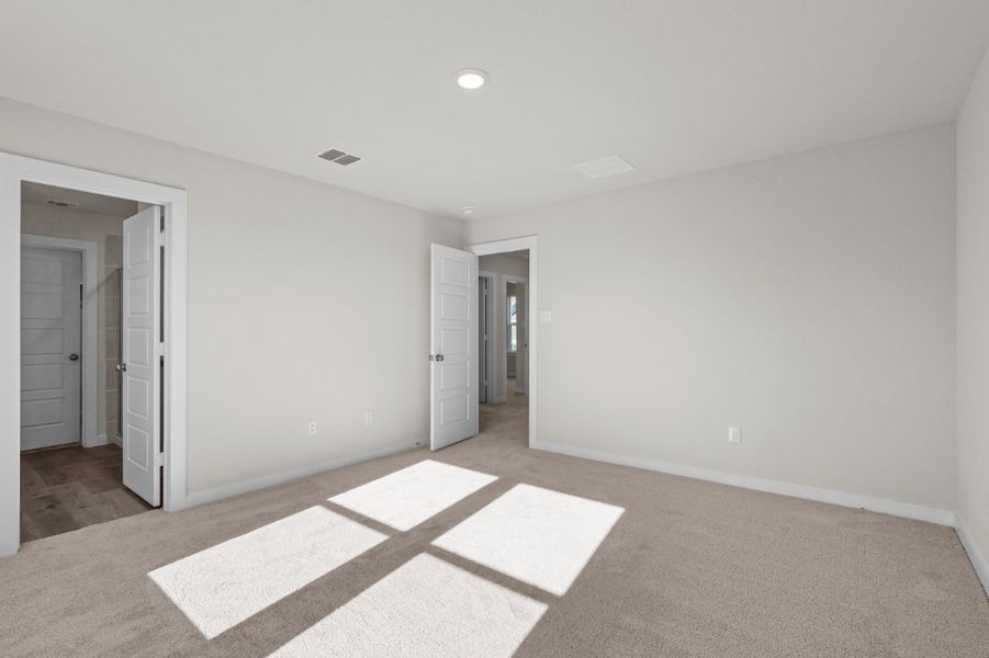 A room with white walls. A room with white walls.