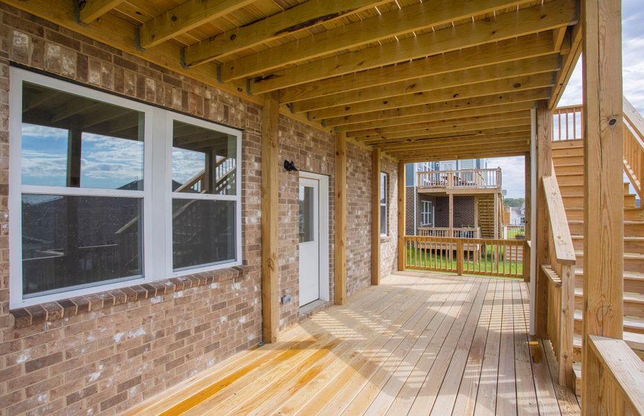 Exterior details and patio area of a home in Durham Farms, Hendersonville (Image 3).