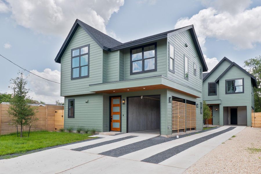 Front exterior of a new home in , Austin, TX, highlighting curb appeal (Image 26).