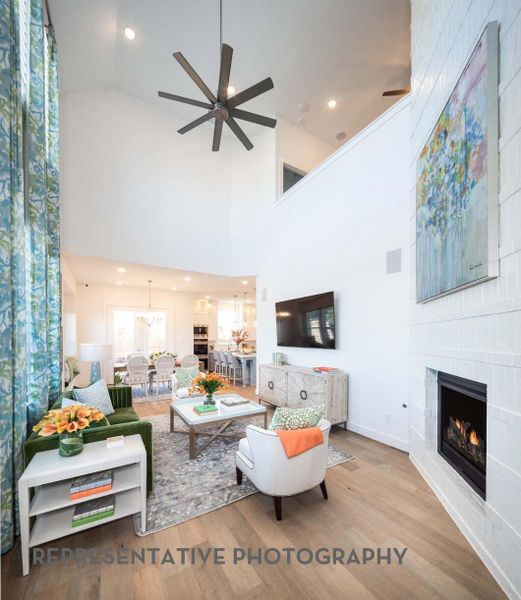Furnished interior view inside a new home in Bridgeland Central, Cypress (Image 6).