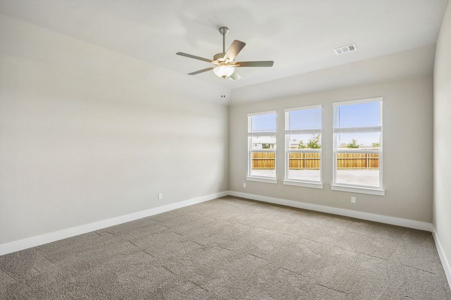 Representative unfurnished interior of a home built from the The Mockingbird by Lillian Custom Homes in Polo Ridge, Forney (Image 39).
