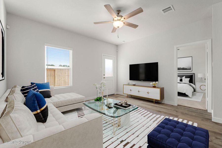 Furnished interior view inside a new home in Northpark South, Porter (Image 12). Furnished interior view inside a new home in Northpark South, Porter (Image 12).