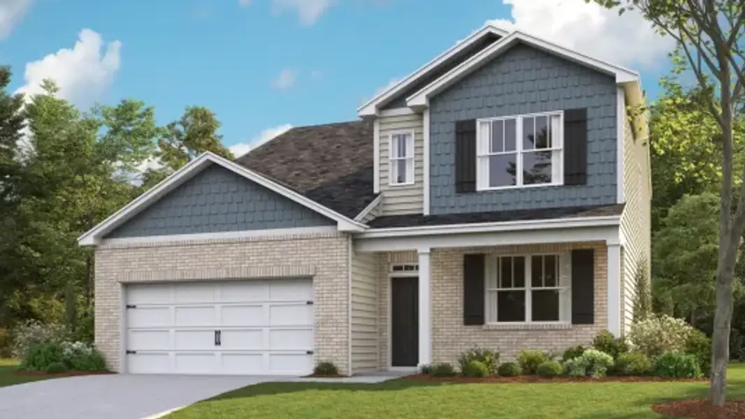 Representative exterior photo of a completed home built from the Salem by D.R. Horton in Fox Creek, Gaffney, SC (Image 6).
