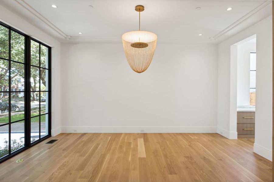 Formal Dining Room with Ceiling Treatment