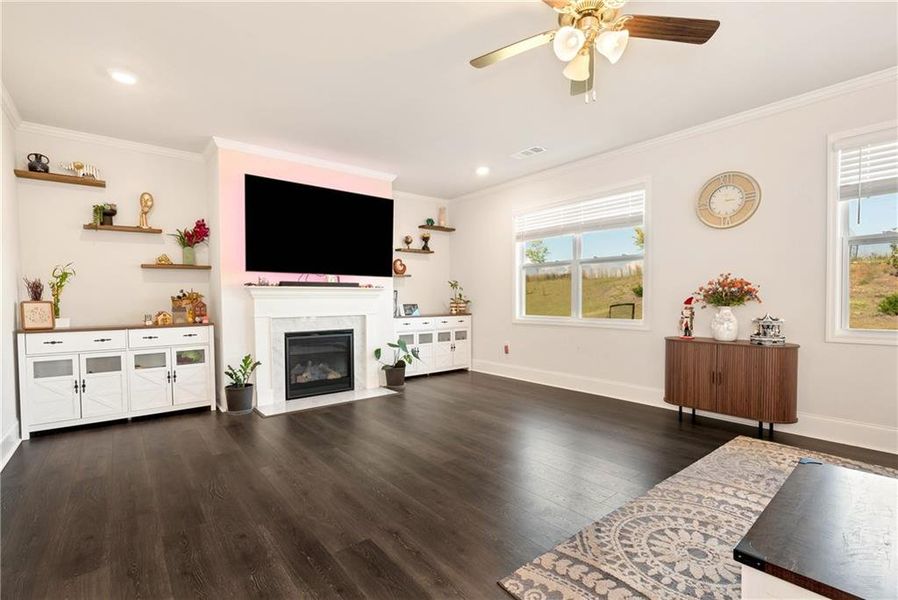 Furnished interior view inside a new home in , Cumming (Image 17).